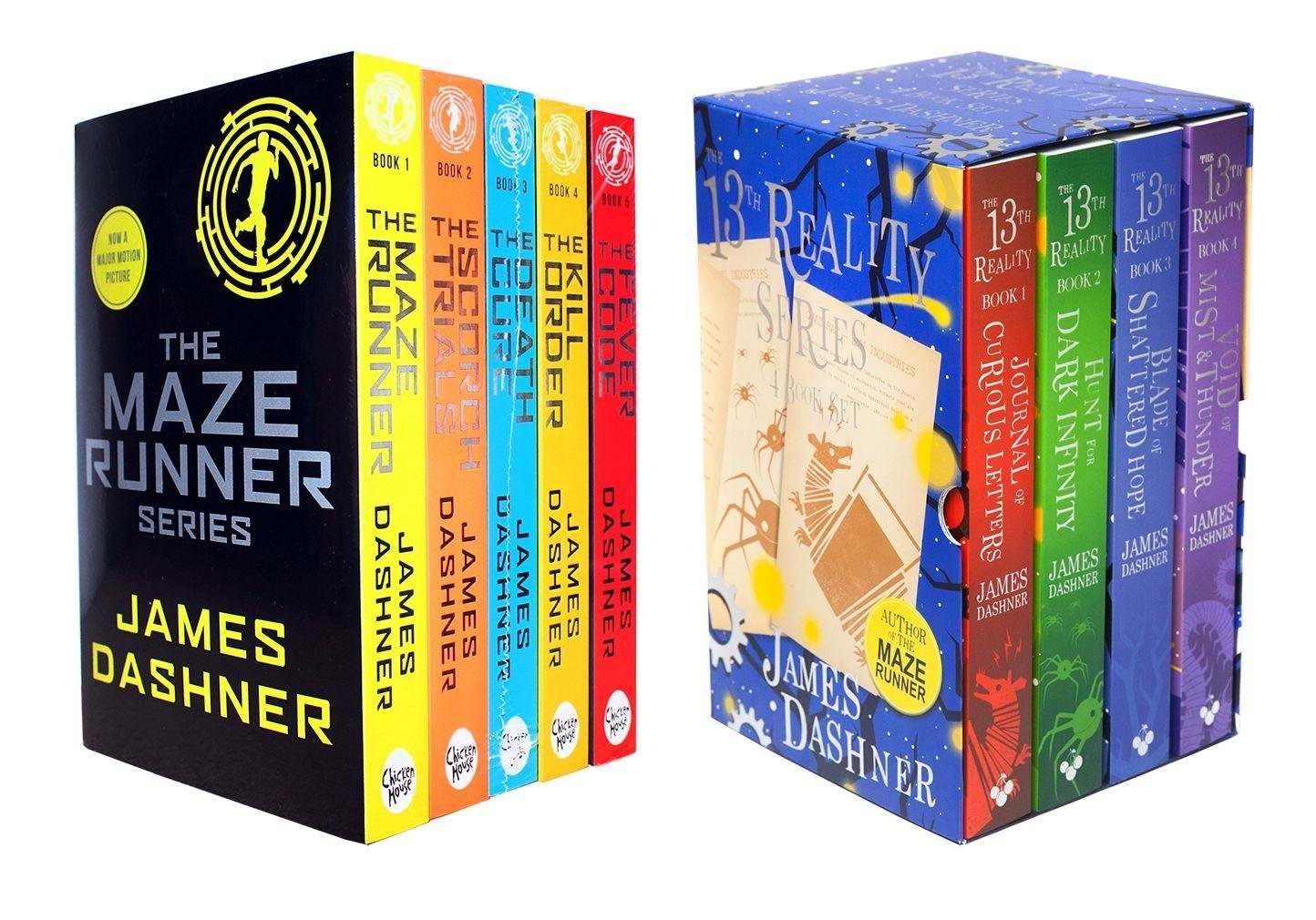 Maze Runner and 13th Reality 9 Books Box Collection Set By James Dashner - Ages 9-14 - Paperback