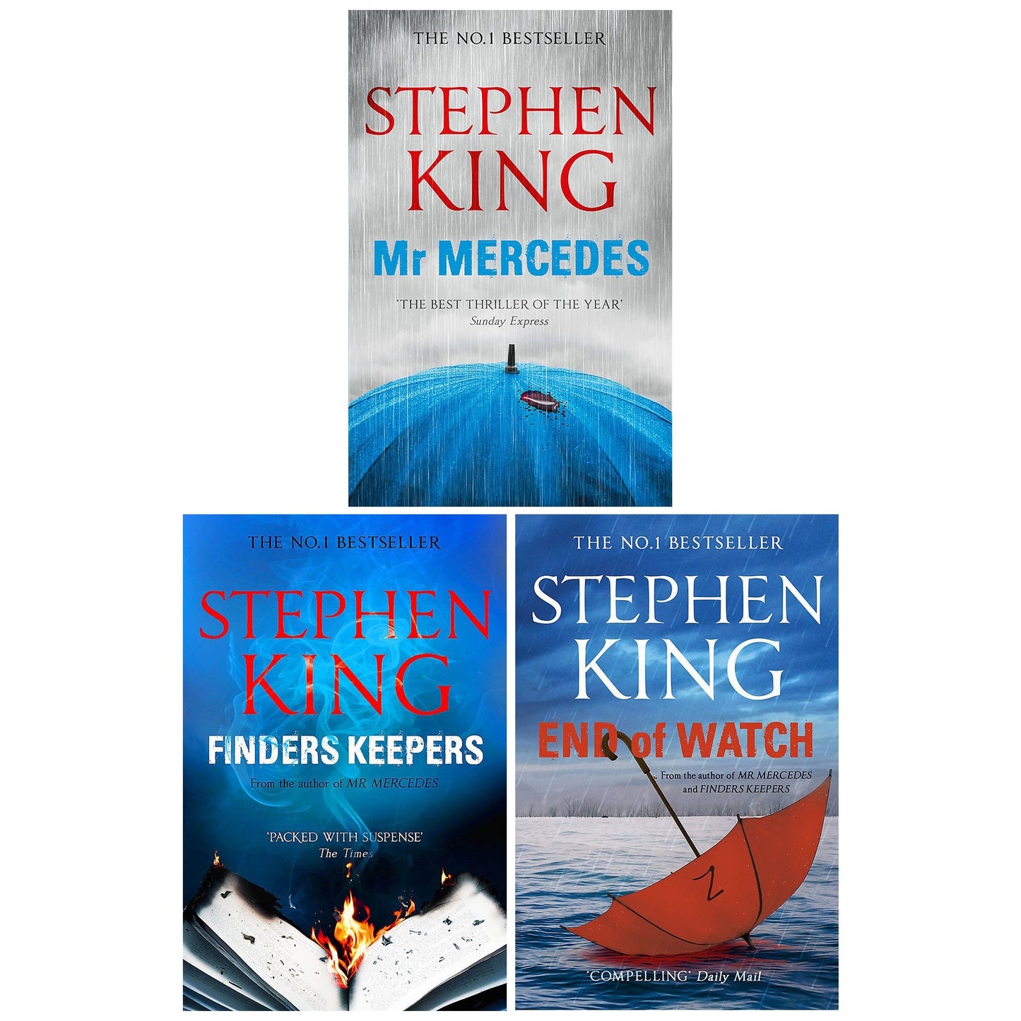 The Bill Hodges Trilogy by Stephen King 3 Books Collection Set - Fiction - Paperback