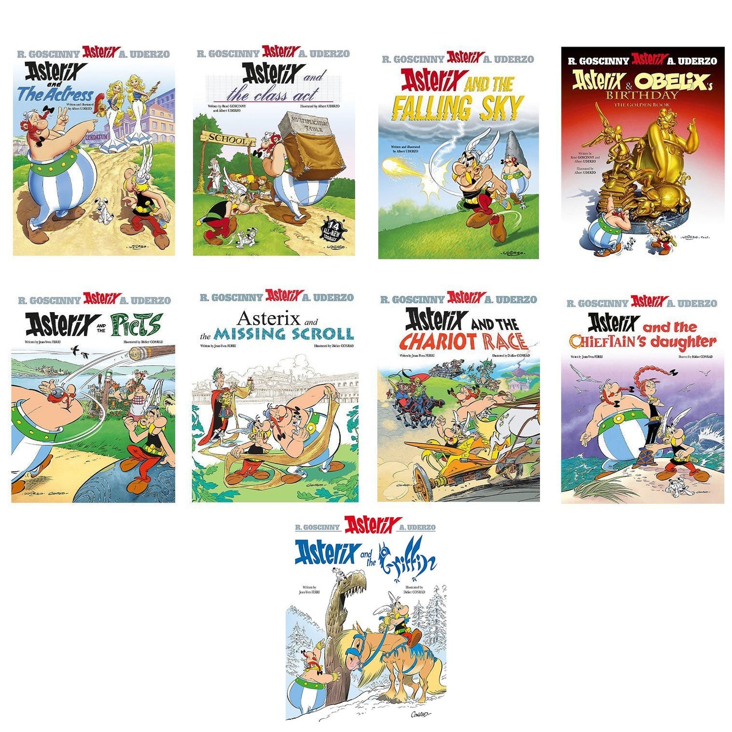 Asterix by Goscinny & Uderzo: Books 1-39 Complete Collection Set - Ages 6-11 - Paperback