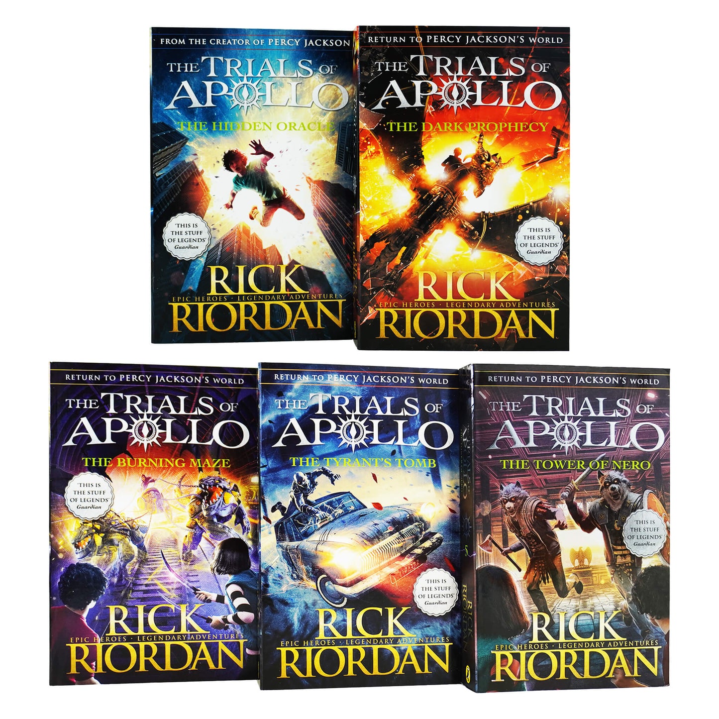 Rick Riordan Trials of Apollo & Magnus Chase Series 8 Books Set Collection - Ages 9+ - Paperback