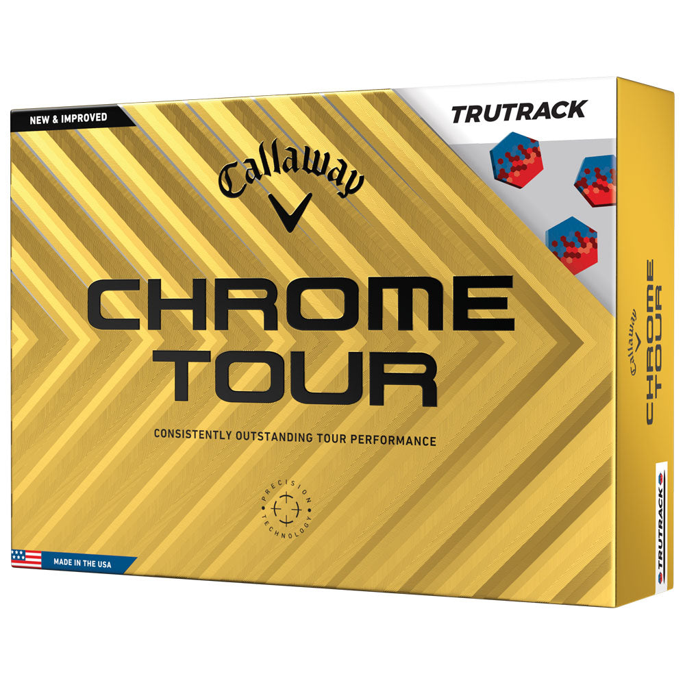 Chrome Tour TruTrack Golf Balls: Precision, Speed, and Control (12-Pack)