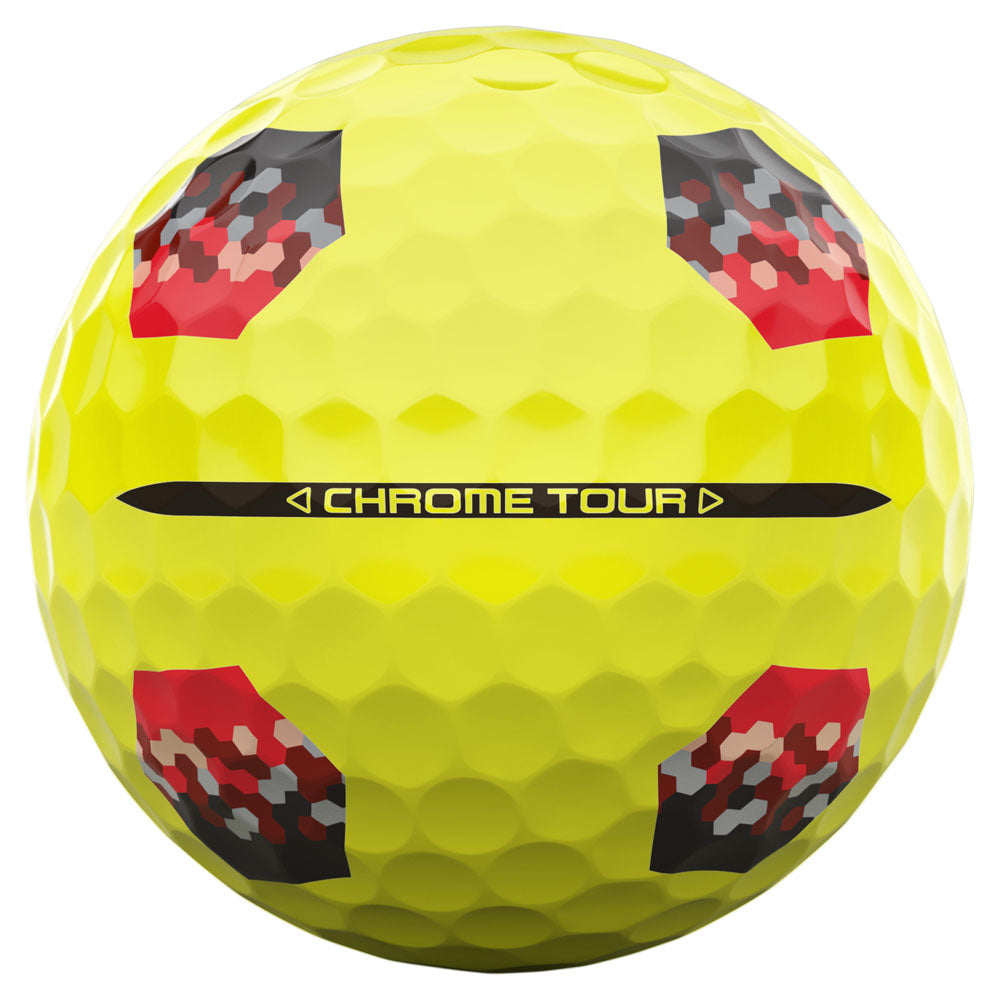 Chrome Tour TruTrack Yellow Golf Balls: Fast Speed, Tour Feel, Precision Alignment