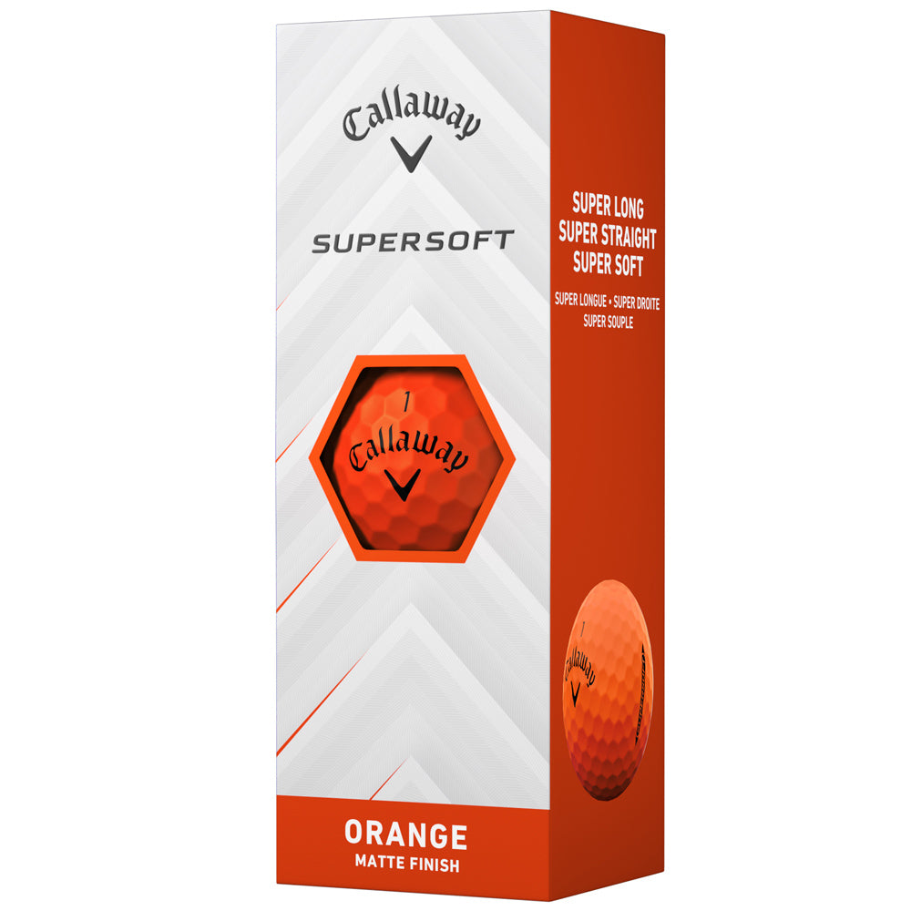 Supersoft Matte Orange Golf Balls: Distance, Super Soft Feel, Green Control