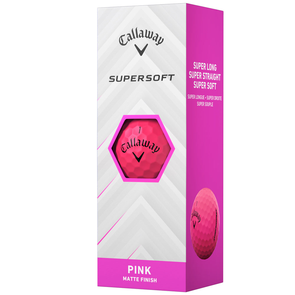 Supersoft Golf Balls - Matte Pink - Long Distance, Soft Feel, Control