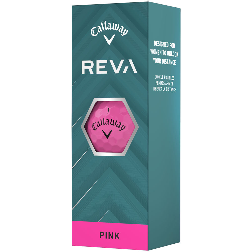 REVA Ladies Golf Balls - Enhanced Distance, Soft Feel, Pink, 12-Pack