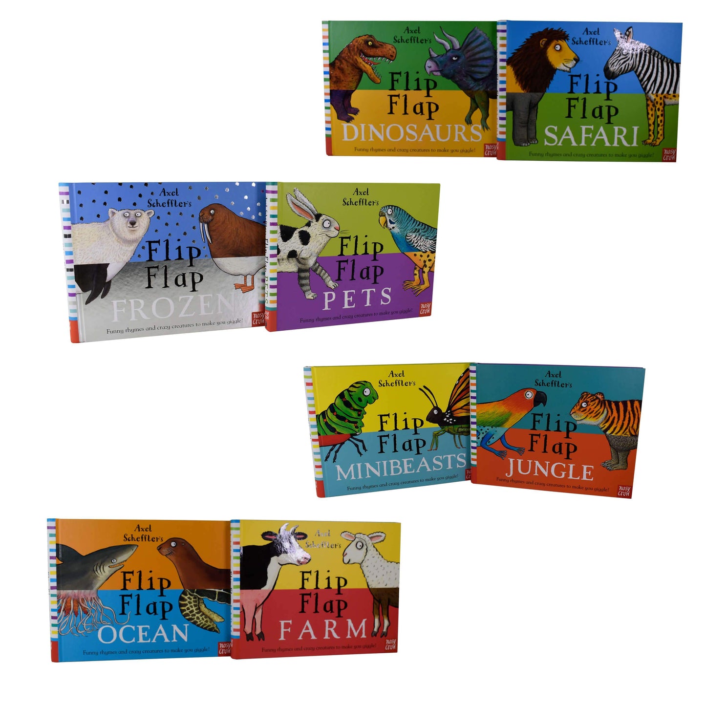 Axel Scheffler's Flip Flap Series 8 Books Collection - Hardcover - Age 0-5