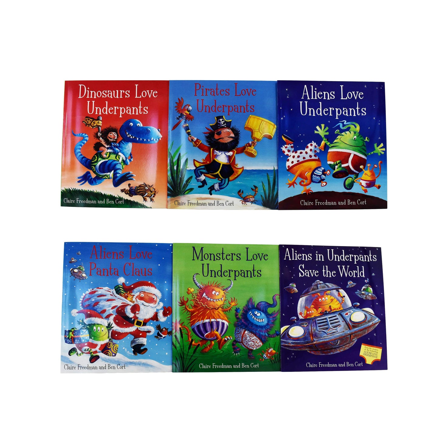 Aliens Love Underpants 6 Book Set Collection By Claire Freedman & Ben Cort - Paperback - Age 5-7