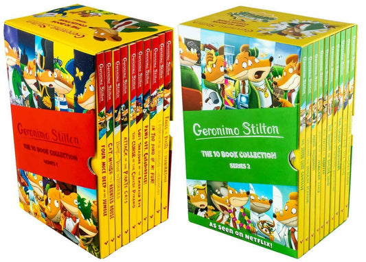 Geronimo Stilton Series 1 & 2 Collection 20 Books Box Set - Ages 5-7 - Paperback