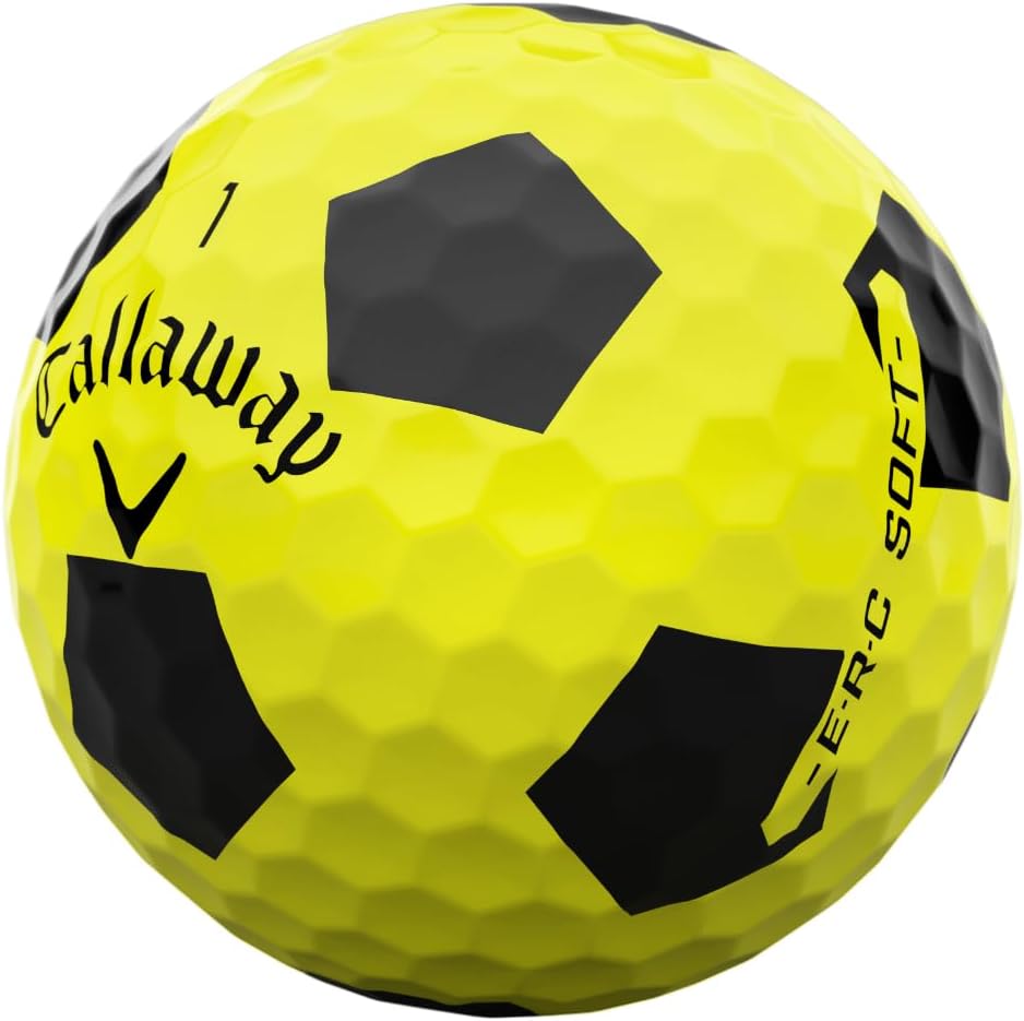 ERC Soft Truvis Yellow Golf Balls 12-Pack: Max Distance, Soft Feel, Control