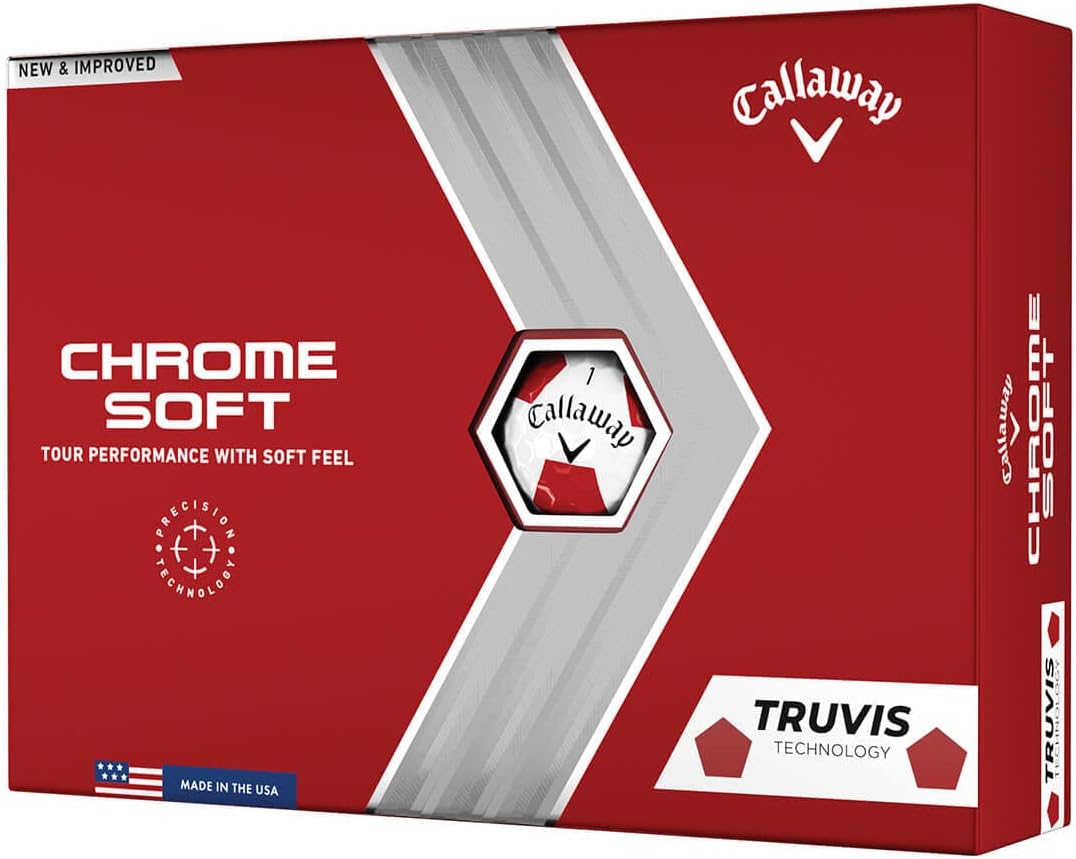 Golf 2022 Chrome Soft Golf Balls (True Track (Red/Blue)
