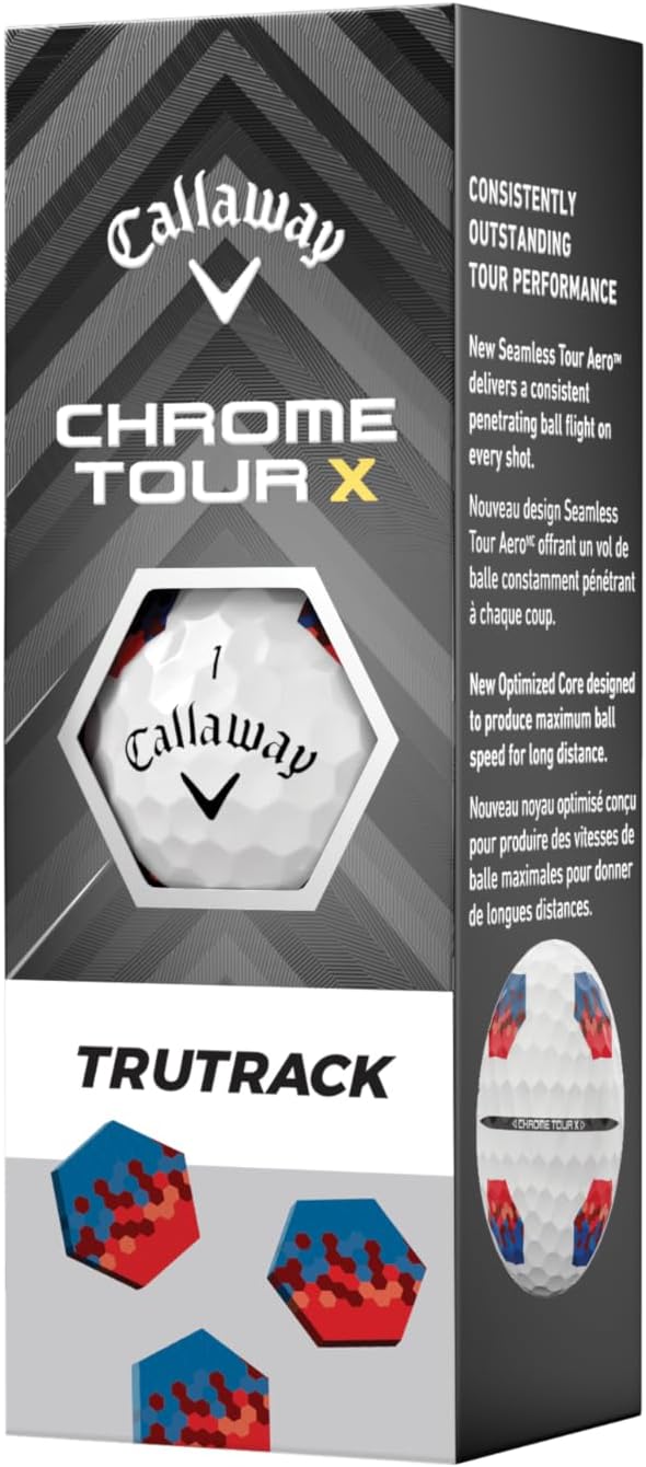 Chrome Tour X Golf Balls: Max Distance, Tour Performance, Incredible Feel & Alignment