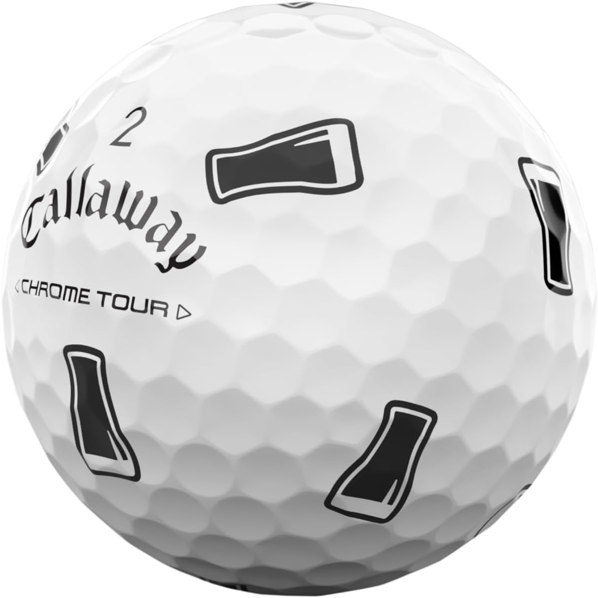 Chrome Tour Golf Balls: Hyper Fast Core, Triple Track Alignment, Tour Performanc