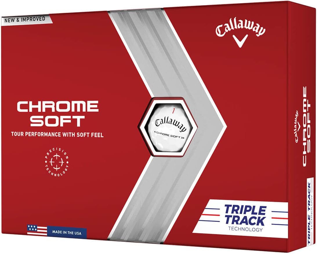 Golf 2022 Chrome Soft Golf Balls (True Track (Red/Blue)