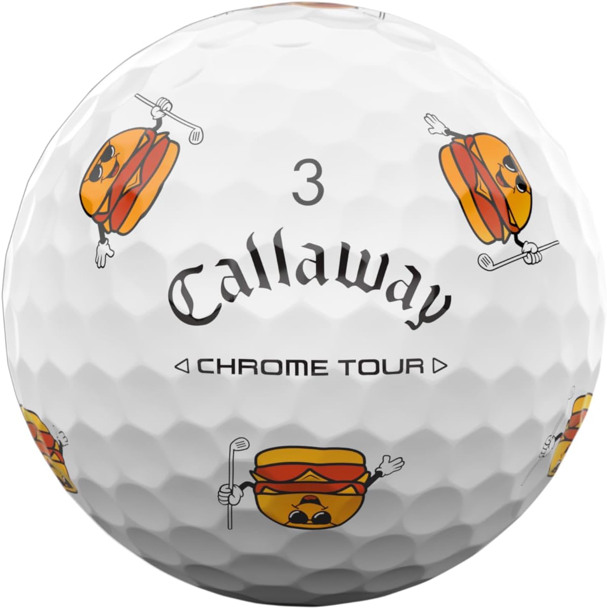 Chrome Tour Golf Balls: Hyper Fast Core, Triple Track Alignment, Tour Performanc