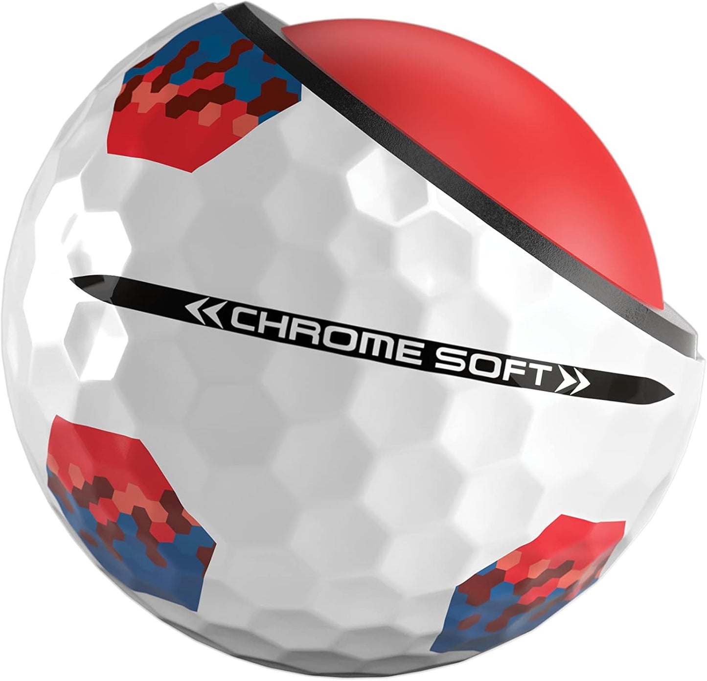 Golf 2022 Chrome Soft Golf Balls (True Track (Red/Blue)