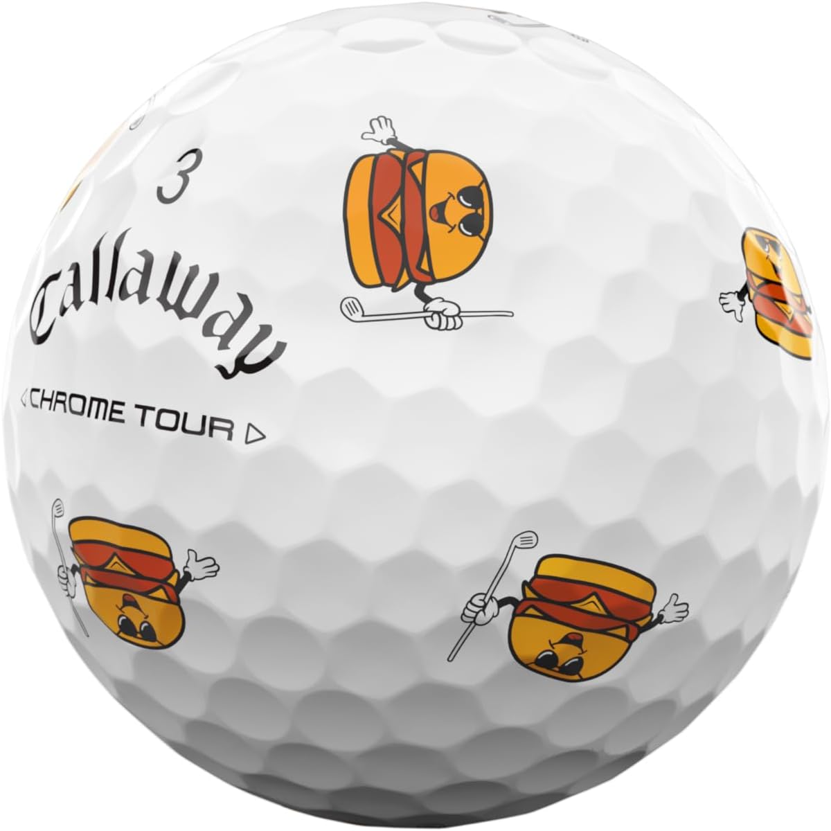 Chrome Tour Golf Balls: Hyper Fast Core, Triple Track Alignment, Tour Performanc