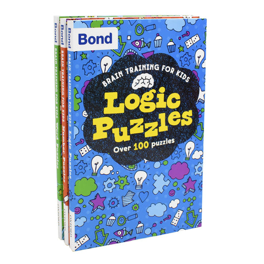 Bond Brain Training Puzzles for Kids Oxford 3 Books Collection - Age 7-9 - Paperback
