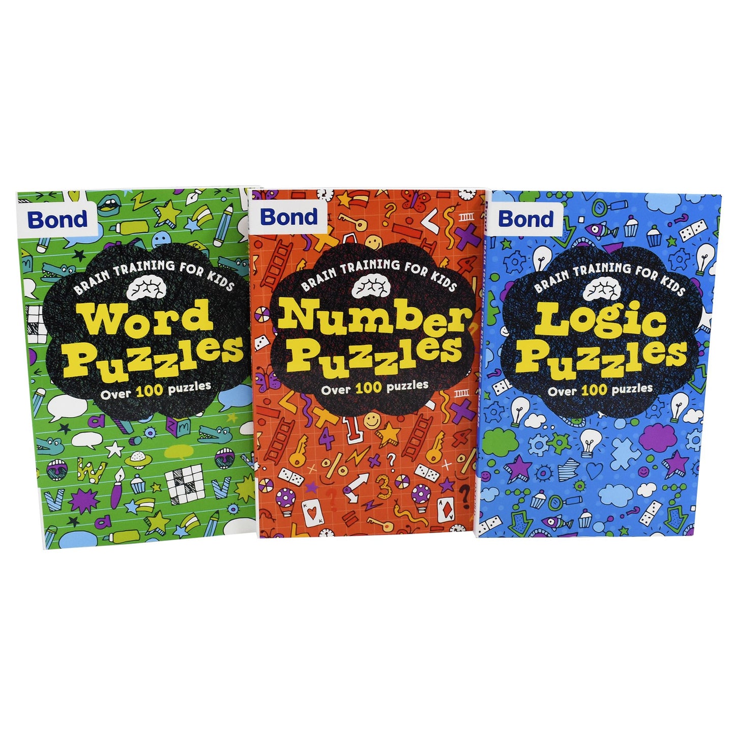 Bond Brain Training Puzzles for Kids Oxford 3 Books Collection - Age 7-9 - Paperback