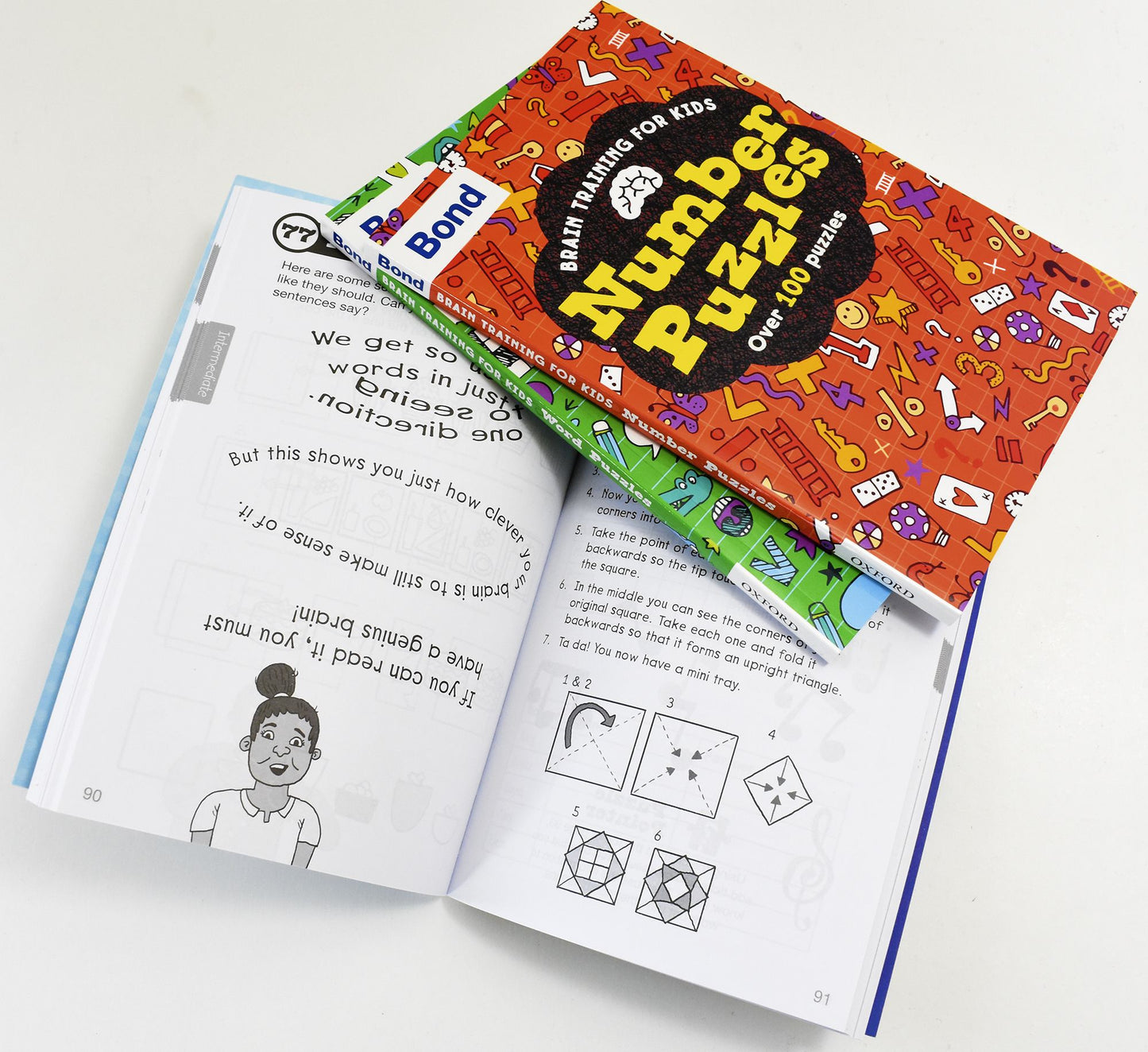 Bond Brain Training Puzzles for Kids Oxford 3 Books Collection - Age 7-9 - Paperback