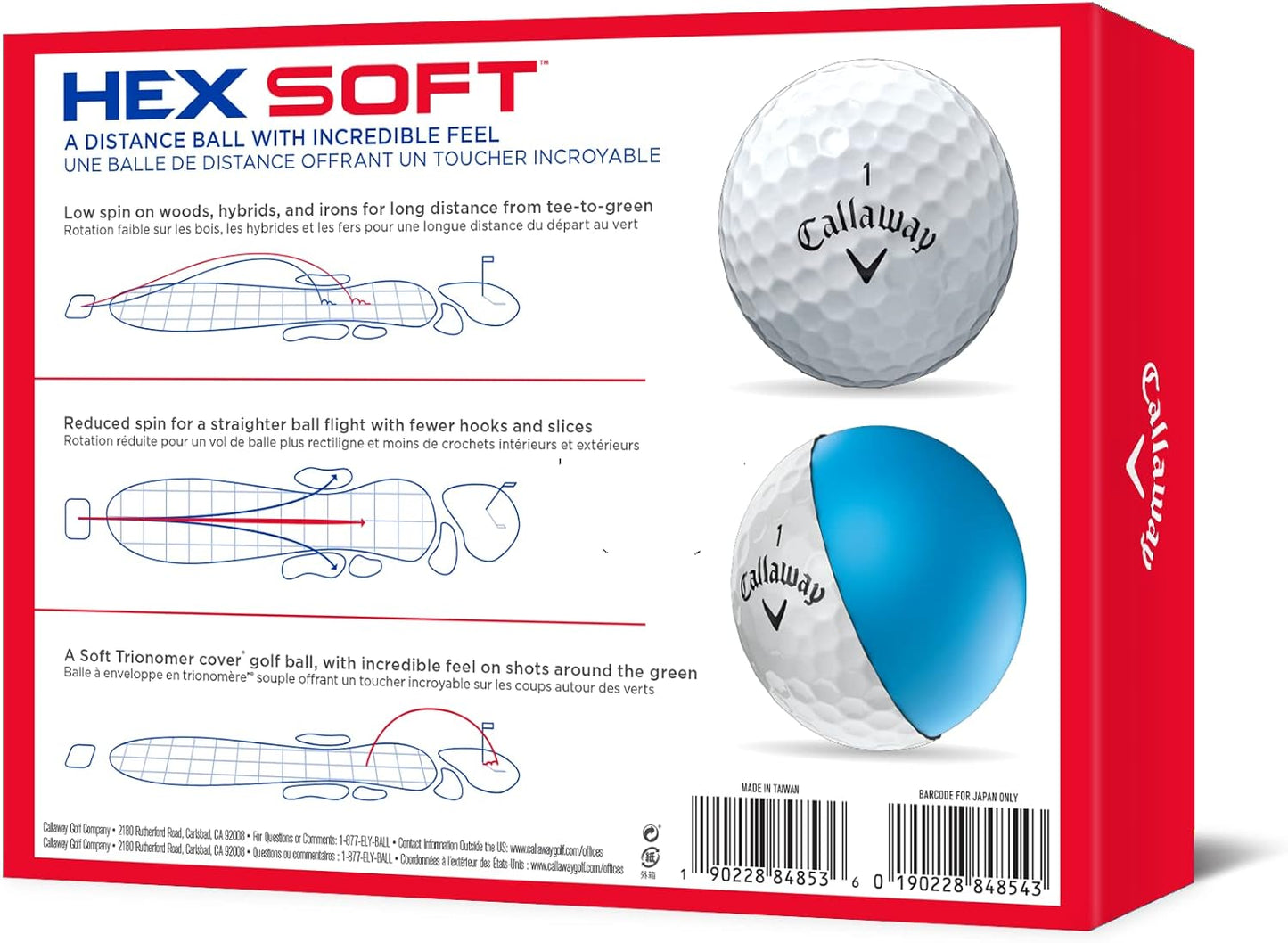 Hex Soft Golf Balls: Enhanced Feel, Low Spin, Max Distance