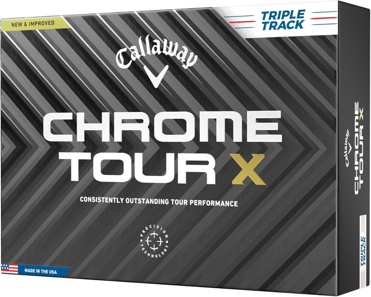 Chrome Tour X Golf Balls: Max Distance, Tour Performance, Incredible Feel & Alignment