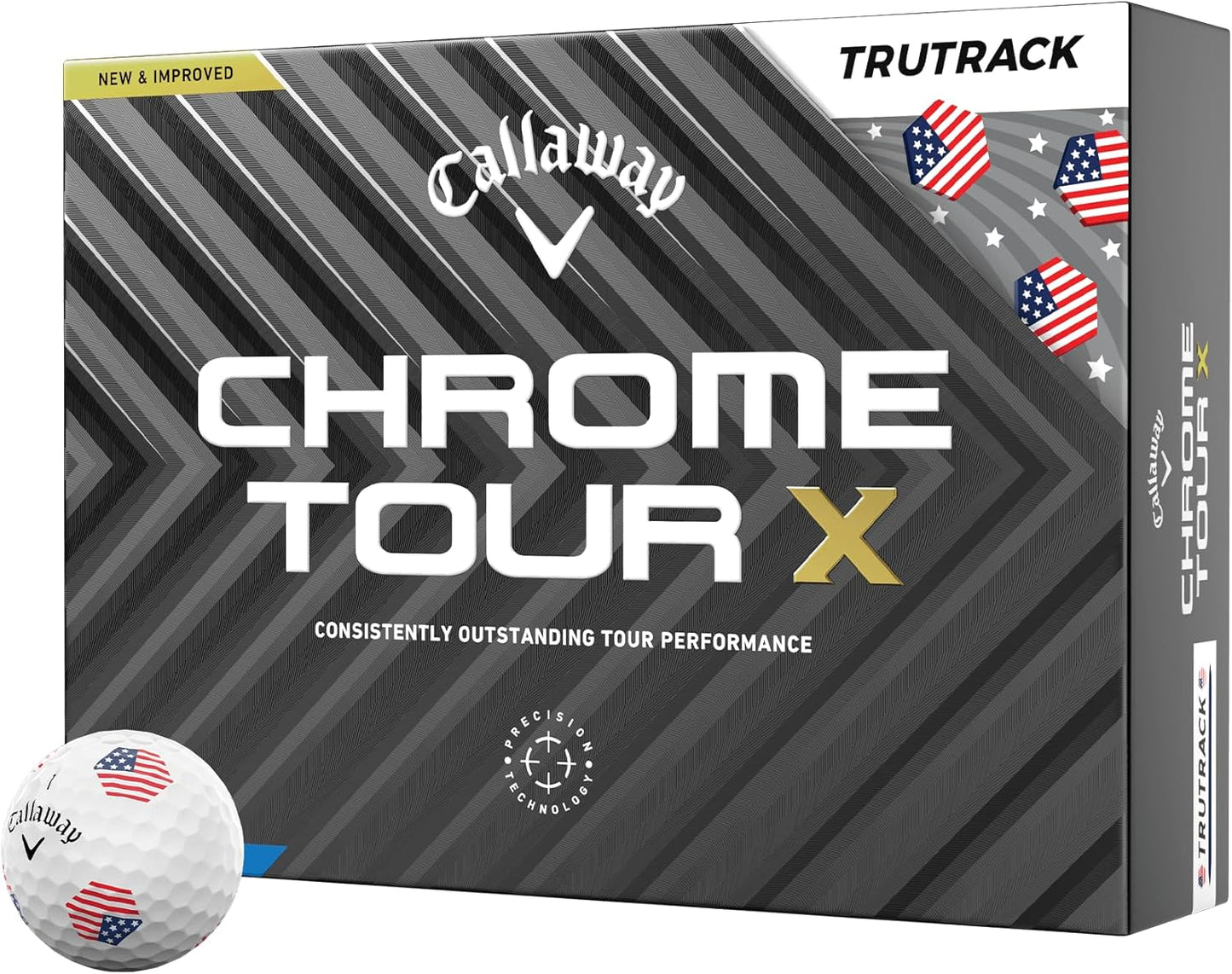 Chrome Tour X Golf Balls: Max Distance, Tour Performance, Incredible Feel & Alignment