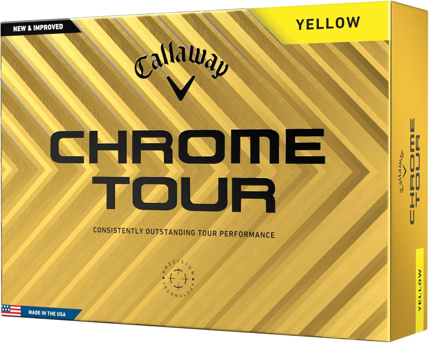 Chrome Tour Golf Balls: Hyper Fast Core, Triple Track Alignment, Tour Performanc