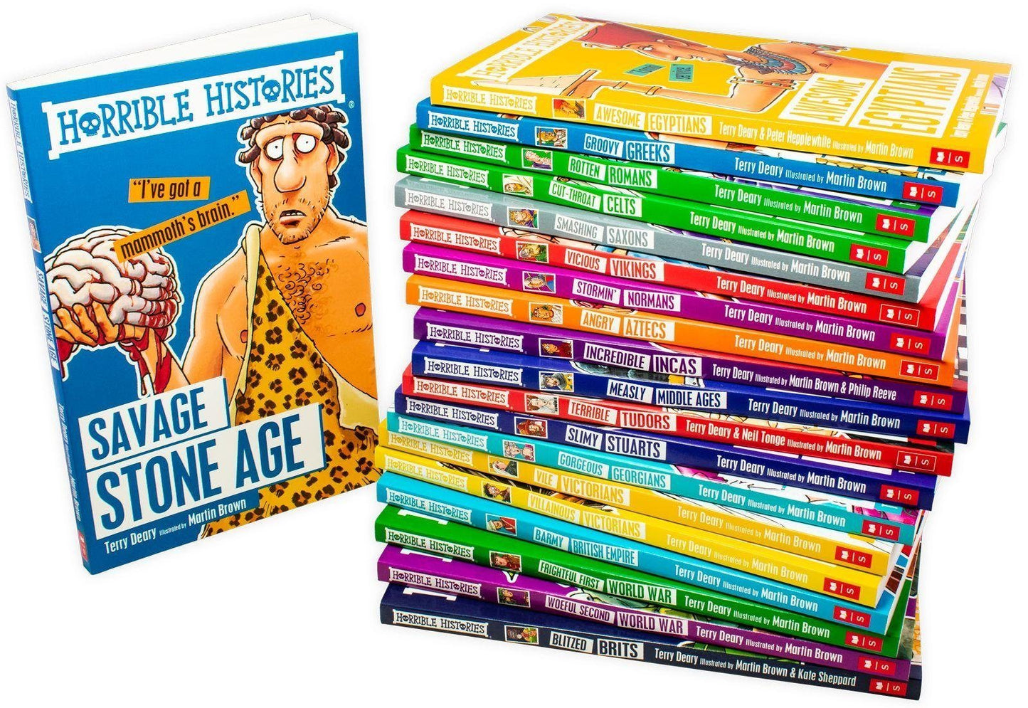 Horrible Histories Blood Curdling 20 Books Collection By Terry Deary - Ages 9-14 - Paperback