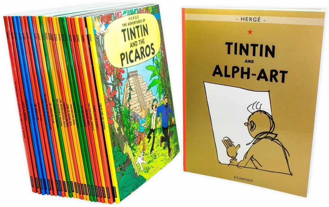 The Adventures of Tintin by Hergé: 90th Anniversary 23 Books Box Set - Ages 7+ - Paperback