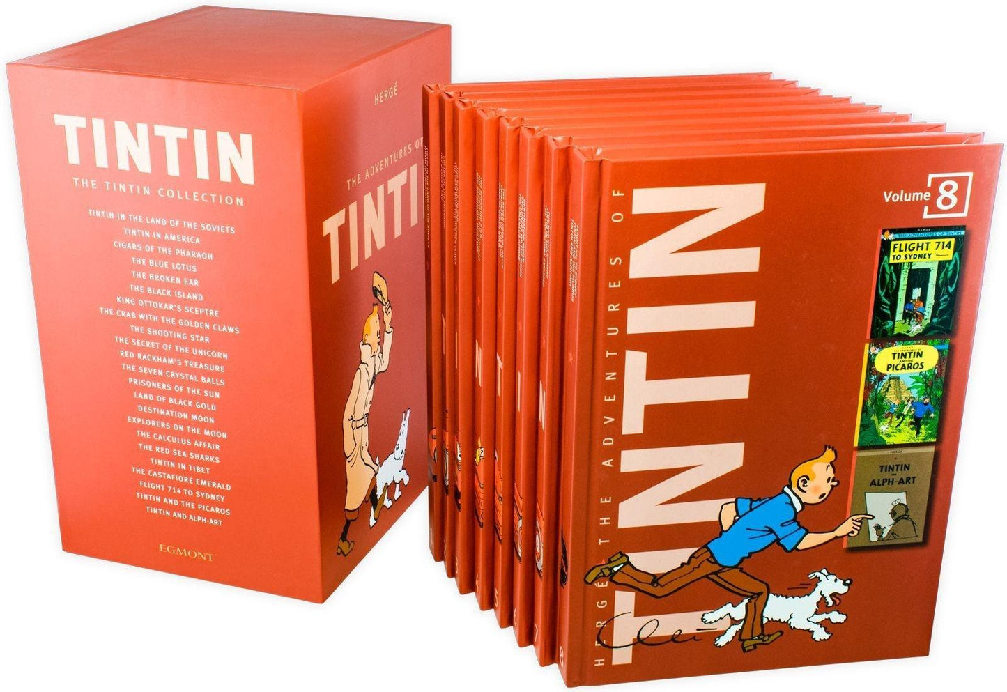 The Adventures of Tintin by Hergé: Compact Edition 8 Books Box Set - Ages 7+ - Hardback