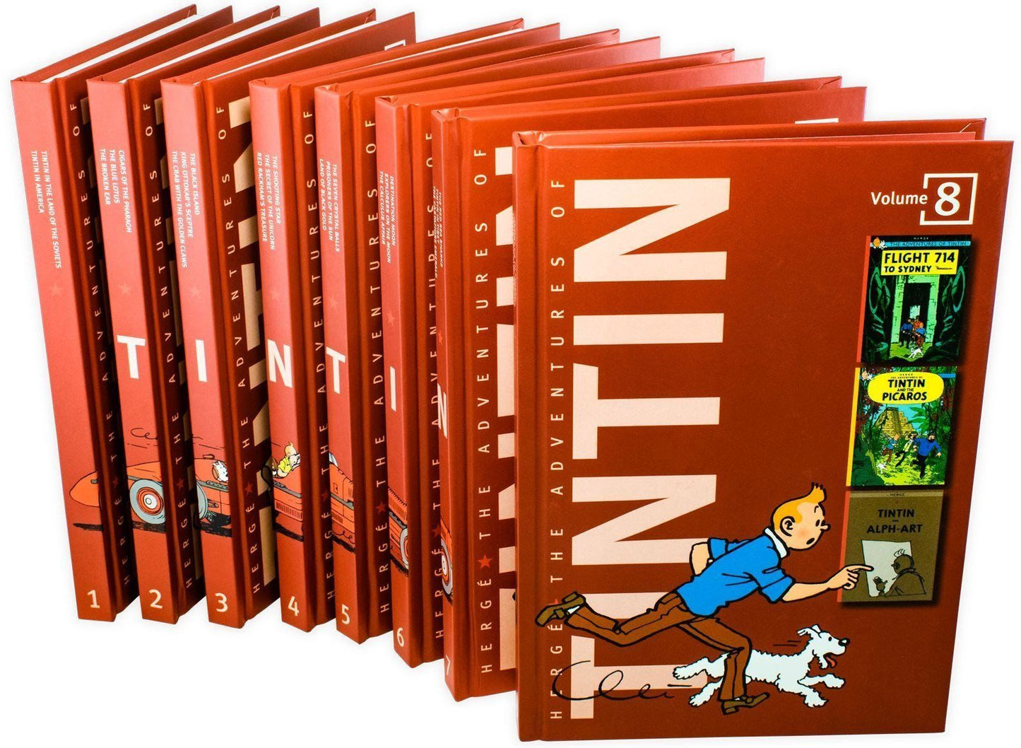 The Adventures of Tintin by Hergé: Compact Edition 8 Books Box Set - Ages 7+ - Hardback