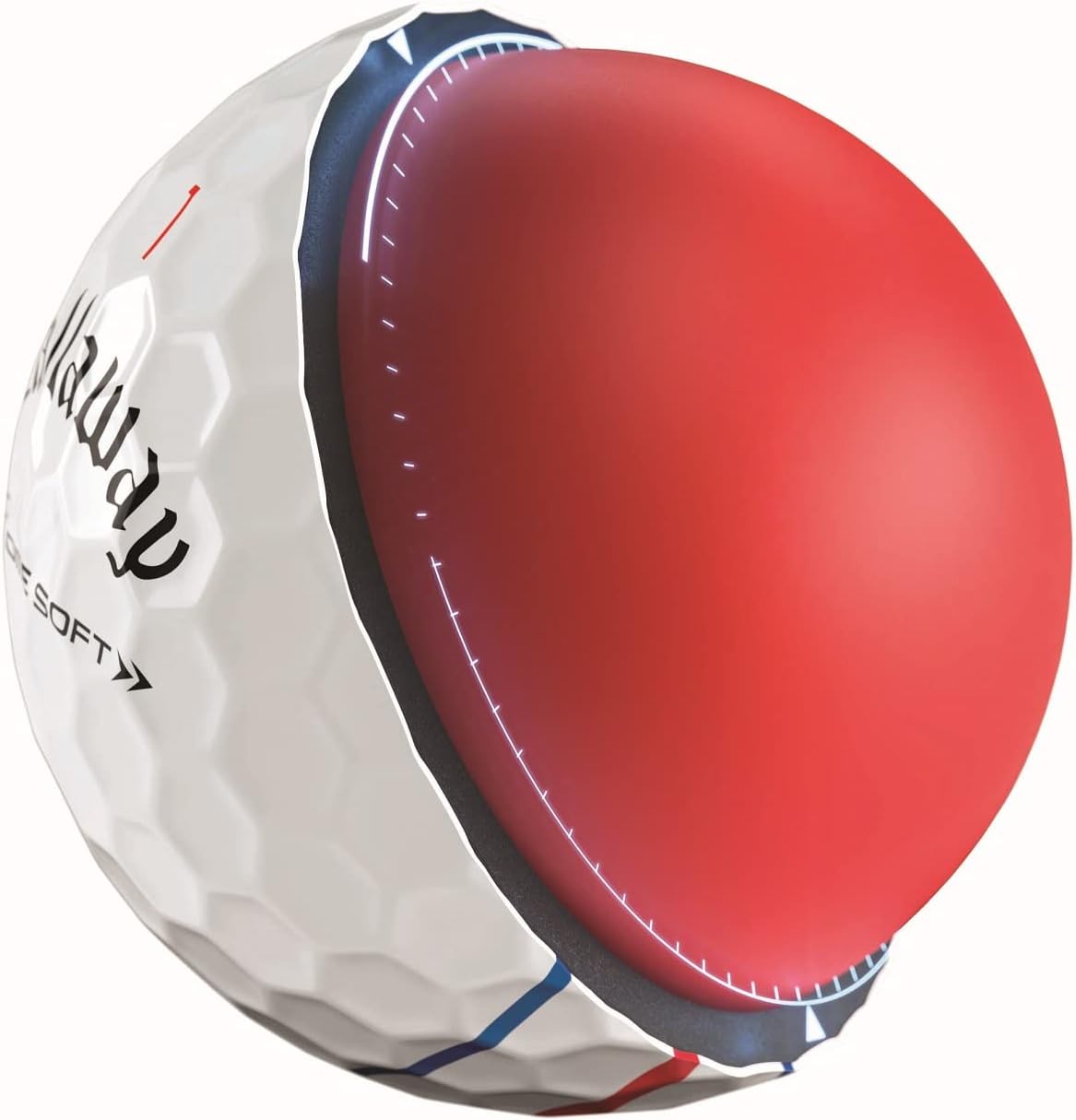 Golf 2022 Chrome Soft Golf Balls (True Track (Red/Blue)