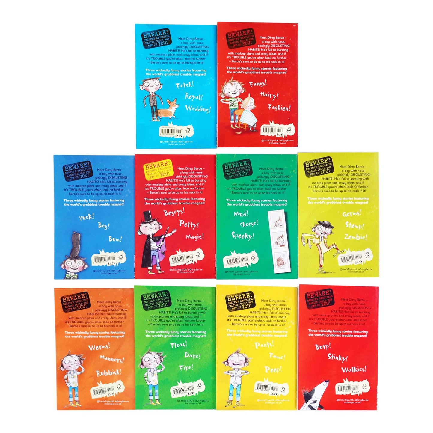 Dirty Bertie Series 1 Collection 10 Books Set (Book 1-10) by Alan MacDonald - Age 6 years and up - Paperback