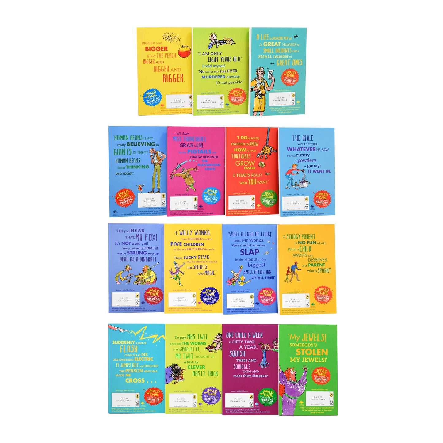 Roald Dahl Children Collection Gift Pack Box Set 15 Books - Ages 7-9 - Paperback