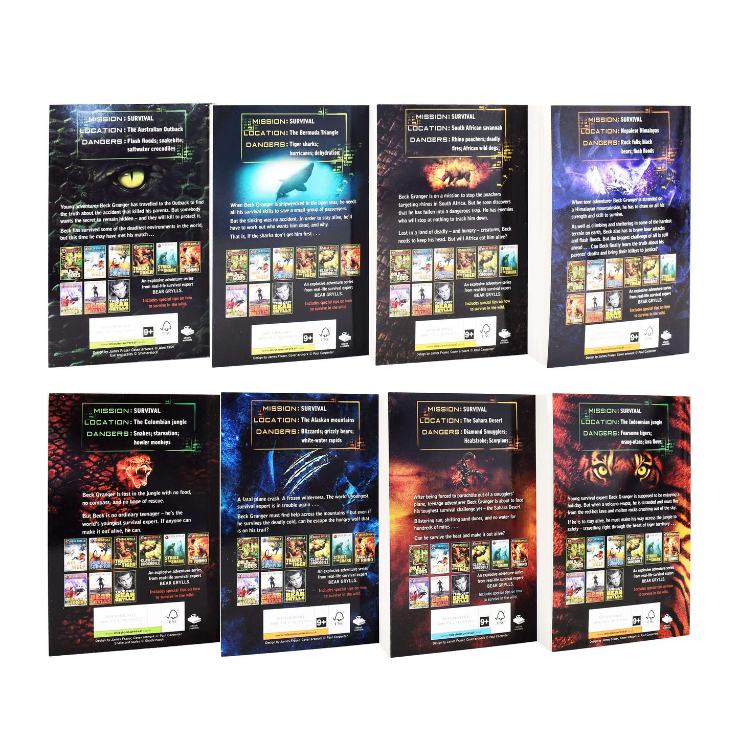 Bear Grylls Mission Survival Collection 8 Books Set - Ages 9-14 - Paperback