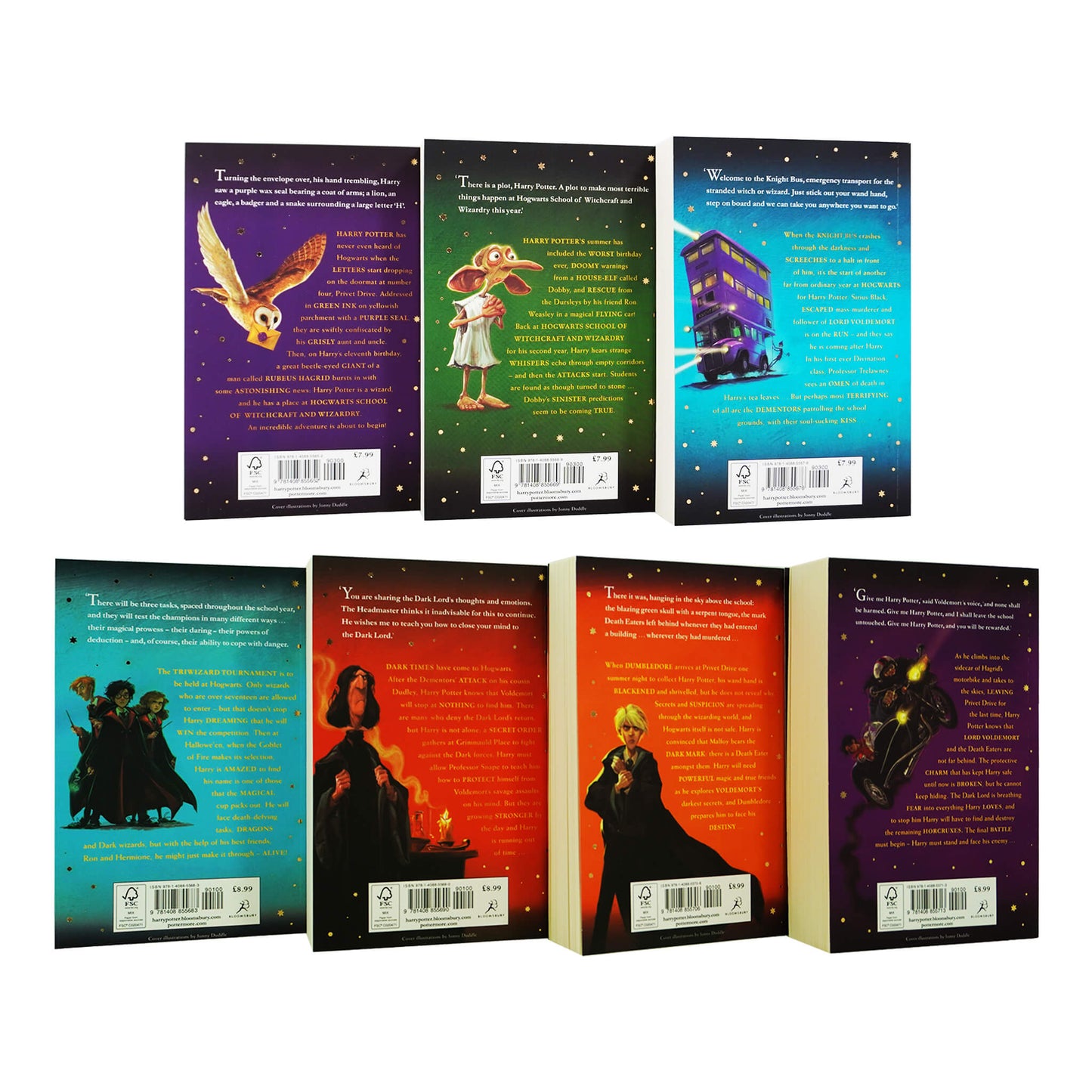 Harry Potter The Complete Collection by J.K. Rowling 7 Books Box Set - Ages 9+ - Paperback