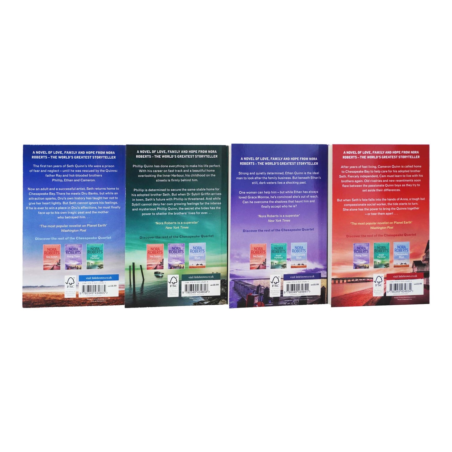 Chesapeake Bay Series 4 Books Collection Set By Nora Roberts - Fiction - Paperback