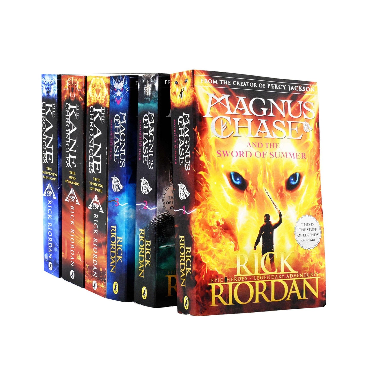 Rick Riordan Collection 6 Books Set (Kane Chronicles & Magnus Chase) - Young Adult - Paperback