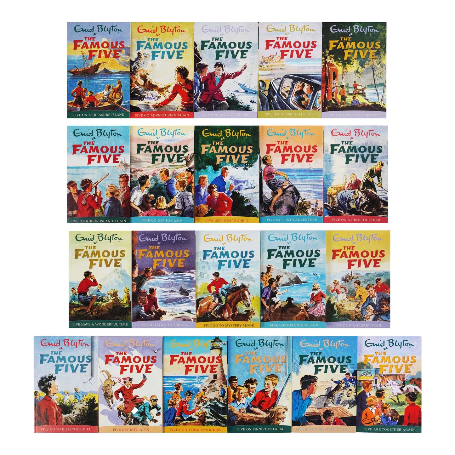 Famous Five 21 Books Box Set by Enid Blyton - Ages 9-14 - Paperback