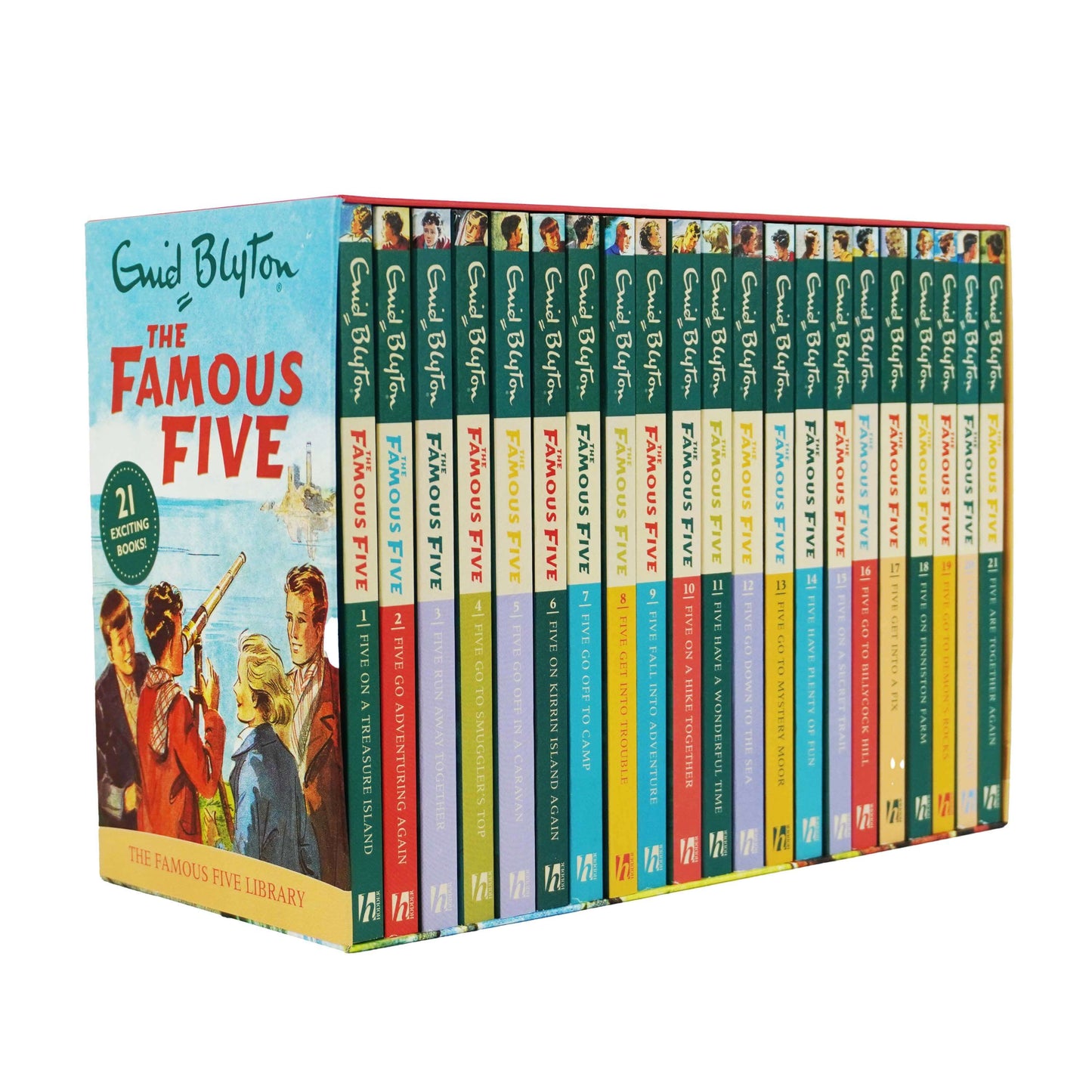 Famous Five 21 Books Box Set by Enid Blyton - Ages 9-14 - Paperback