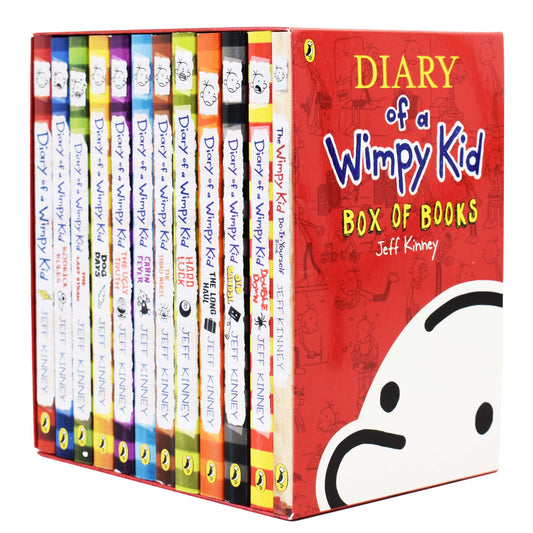 Diary of a Wimpy Kid Box of Books by Jeff Kinney 12 Book Collection Set - Ages 7-12 - Paperback