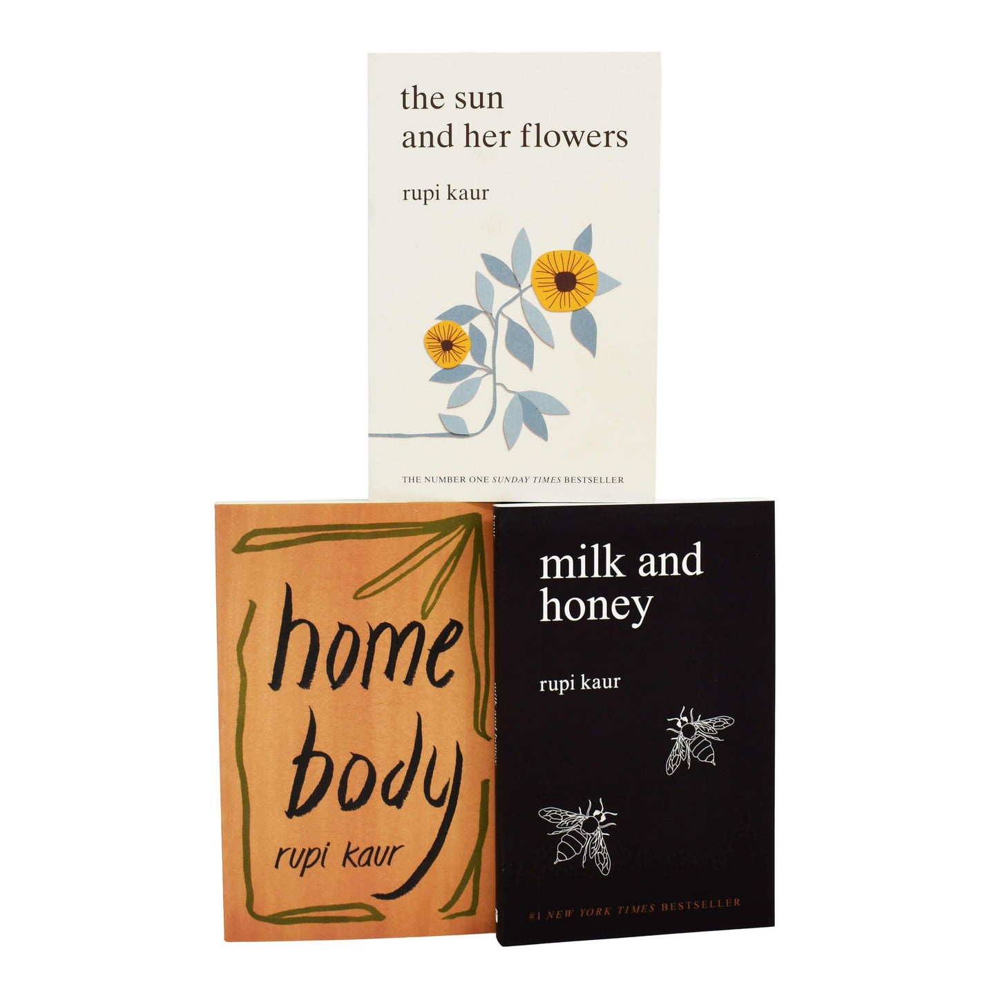 Rupi Kaur 3 Poetry Books Collection Set (Home Body, Milk and Honey & The Sun and Her Flowers) - Non-Fiction - Paperback