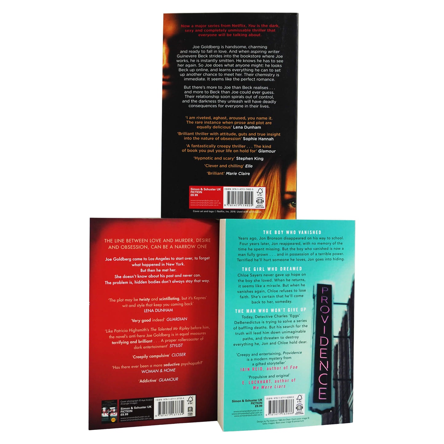 Caroline Kepnes Collection 3 Books Set (You, Hidden Bodies, Providence) - Adult - Paperback