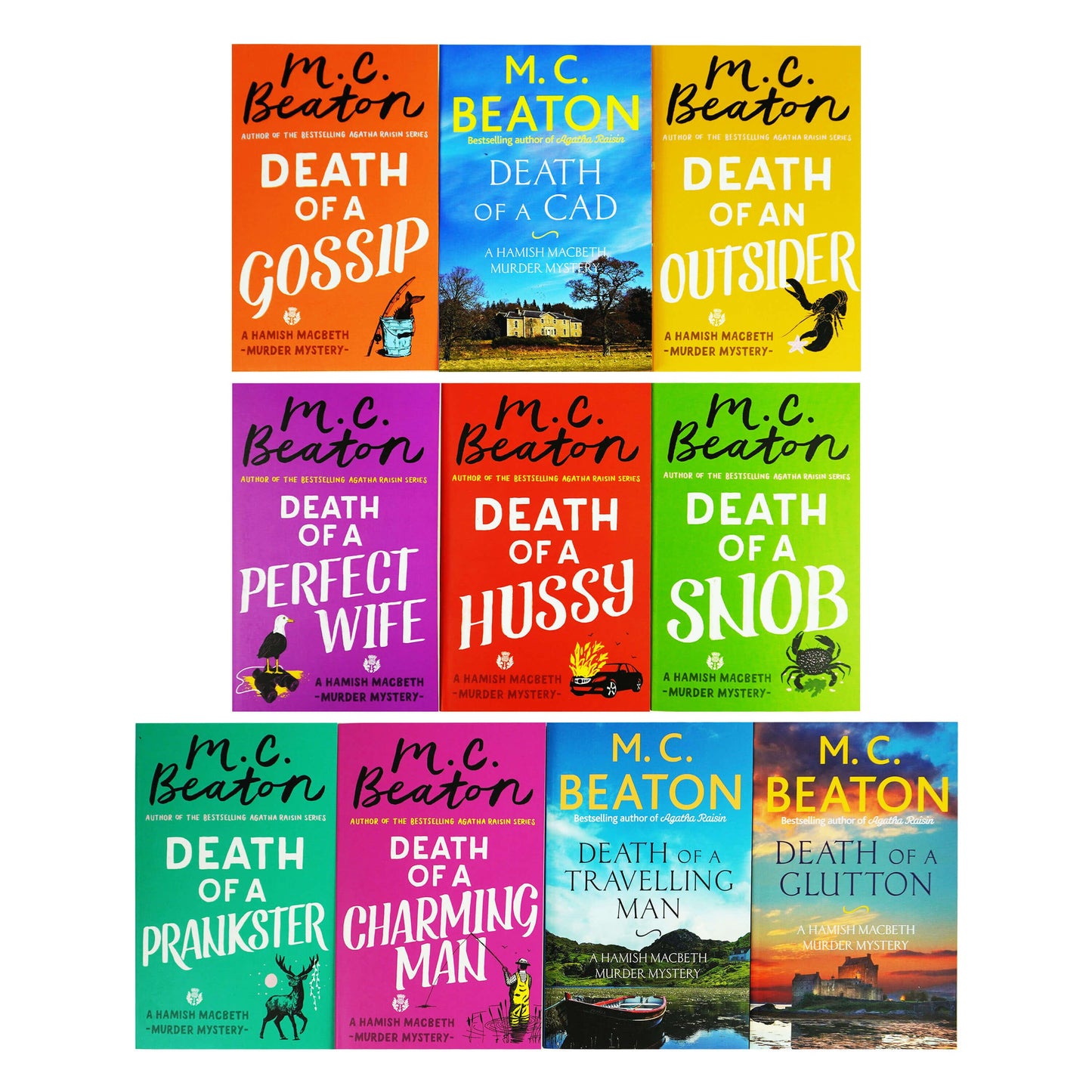 Hamish Macbeth Mysteries Series by M.C. Beaton 10 Books Collection Set (Book 1-10) - Fiction - Paperback