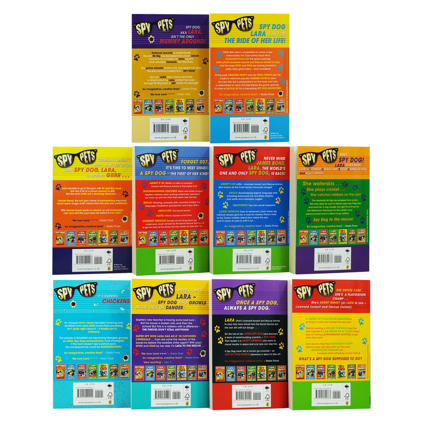 Spy Dog Series 10 Books Collection Set By Andrew Cope - Ages 7-12 - Paperback