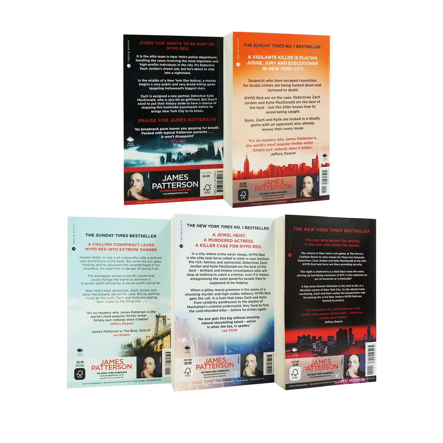 NYPD Red by James Patterson: Books 1-5 Collection Set - Fiction - Paperback