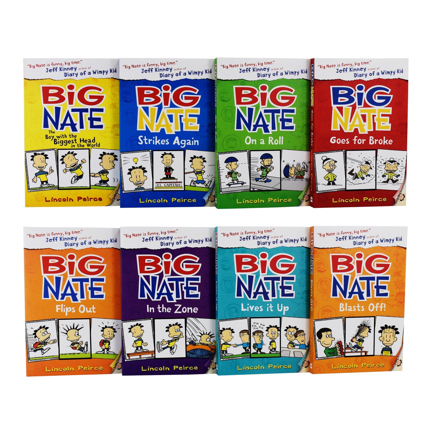 The Big Nate Collection Series 8 Books Box Set by Lincoln Peirce - Ages 9-14 - Paperback