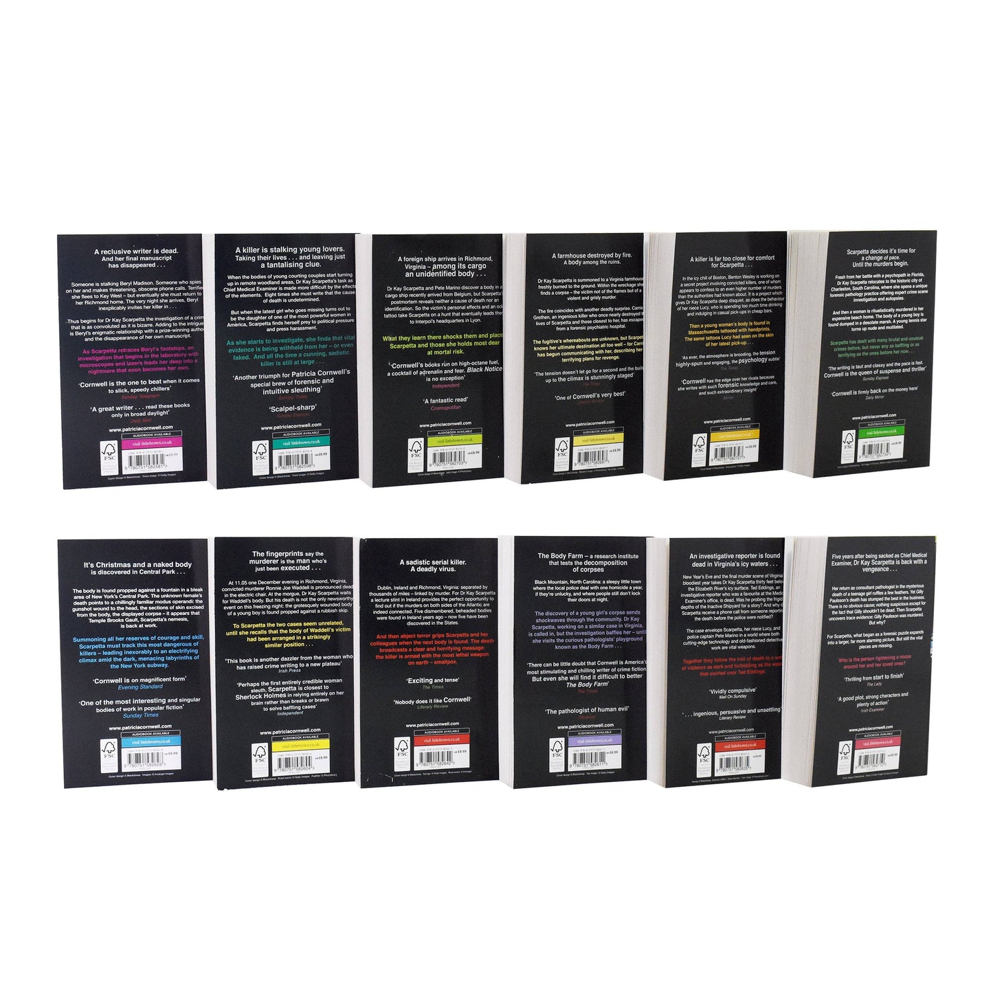 Patricia Cornwell Kay Scarpetta Series 12 Books Collection Set - Fiction- Paperback