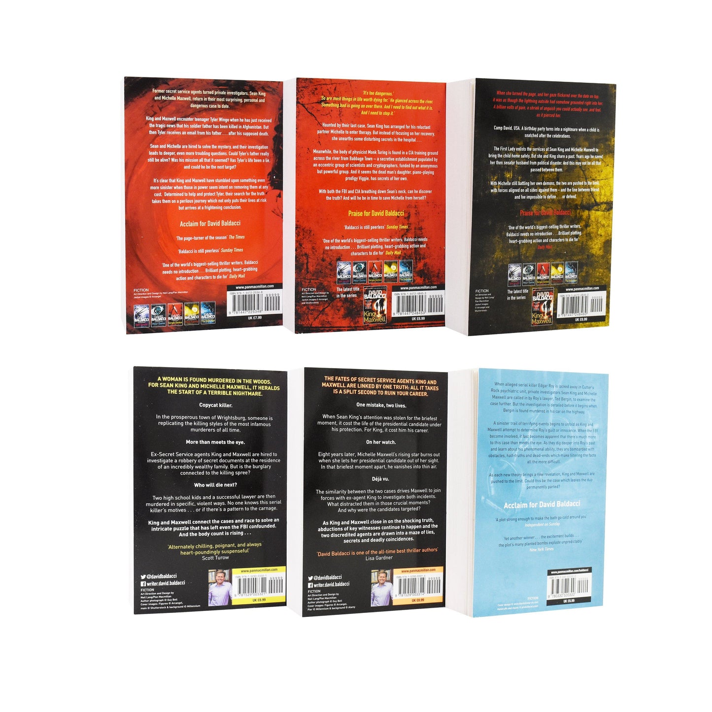 King and Maxwell Series 6 Books Collection Set by David Baldacci - Fiction - Paperback