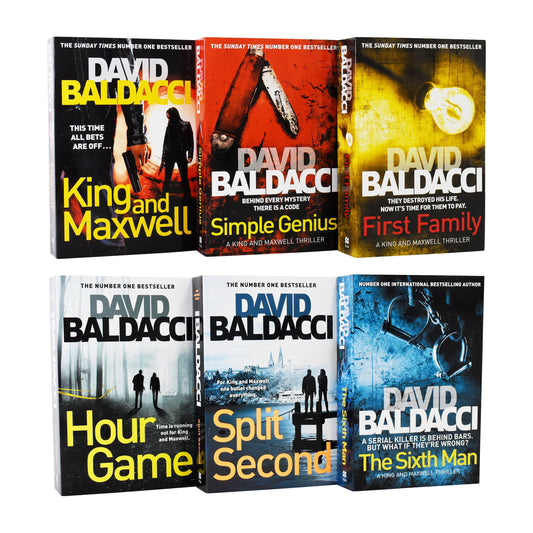 King and Maxwell Series 6 Books Collection Set by David Baldacci - Fiction - Paperback